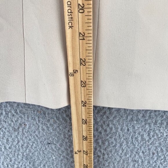 Kasper Blazer Womens 10 Beige Button Front Seam Details Office Career High Neck* - Picture 6 of 10